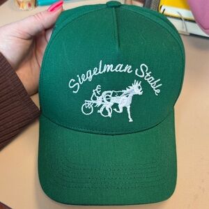 Siegelman Green Cap with Embroidery